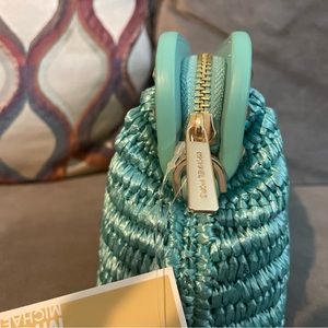 MICHAEL KORS Livia Small Cloud Clutch Seafoam